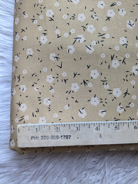 Almond Floral Toss|Linen Cotton| By the Half Yard