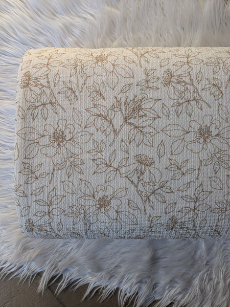 Custom Print |Gold Stencil on Ivory|Textured Missioni Knit| By the Half Yard