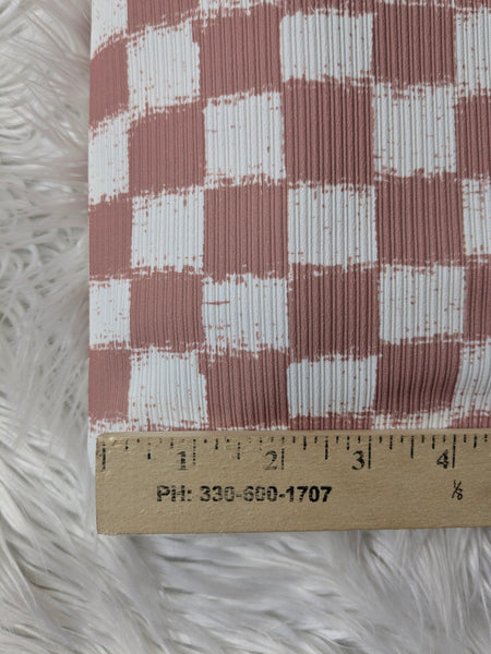 Checkers | Rib Knit |By the Half Yard