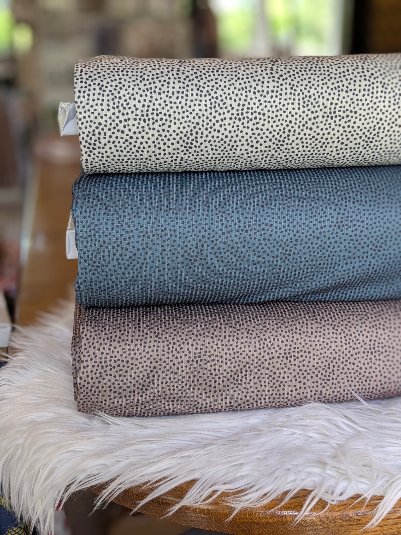 Custom Design|  Animal Petite Print |Unbrushed Rib Knit|By the Half Yard