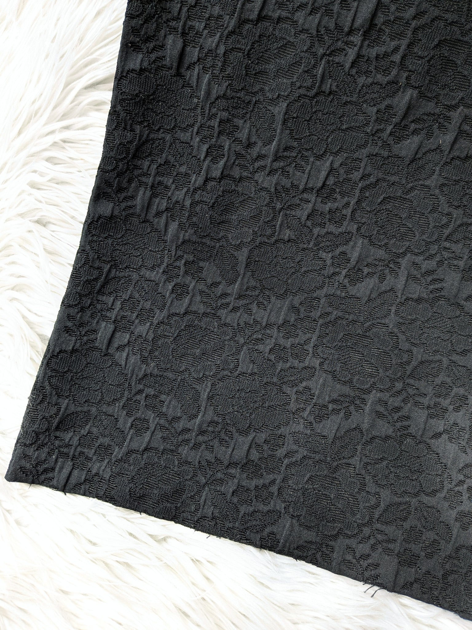 Black Lacy Look Knit|52" wide Solids|By the Half Yard