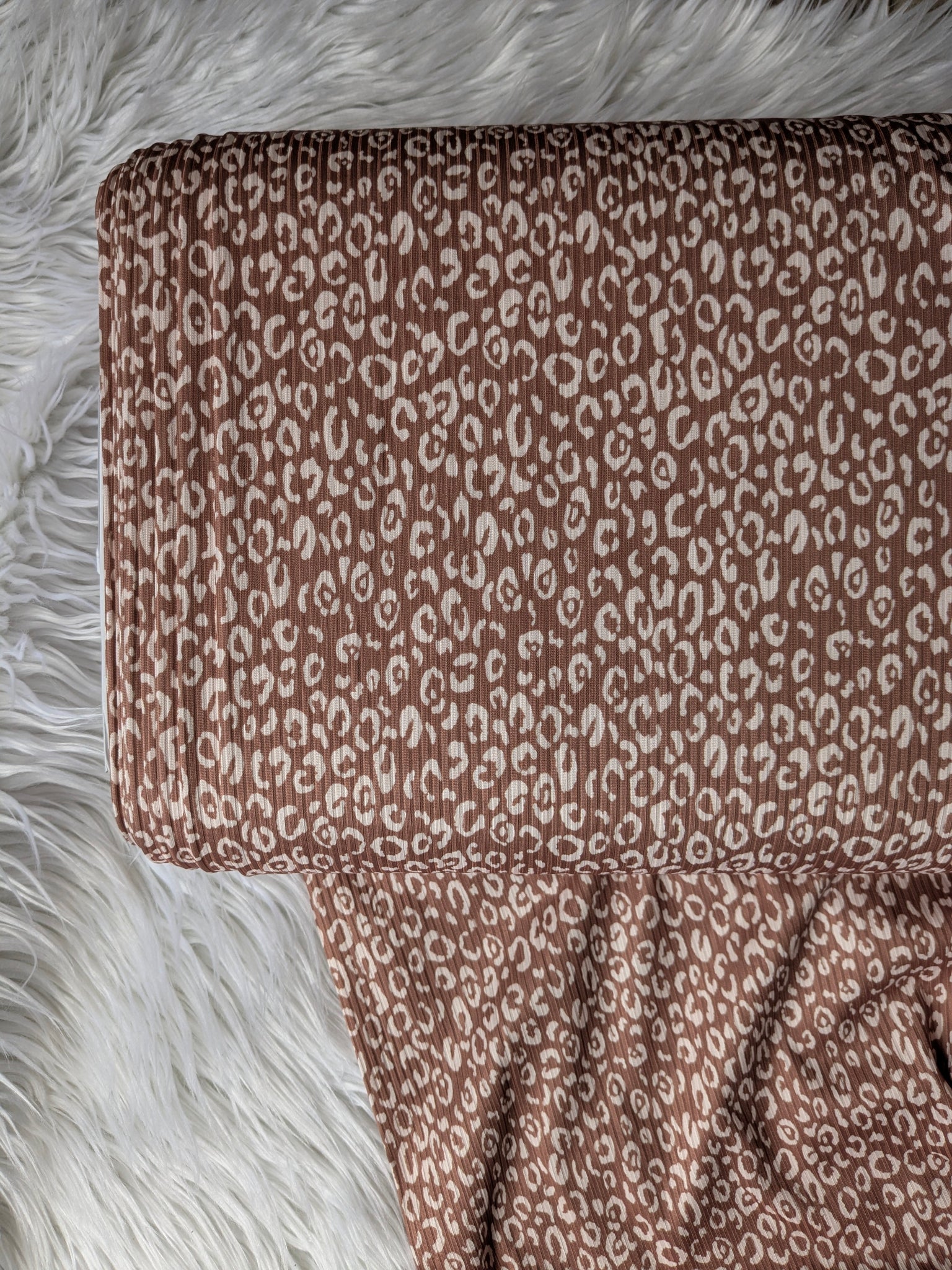 Custom Design|  Animal Print |Unbrushed Rib Knit|By the Half Yard