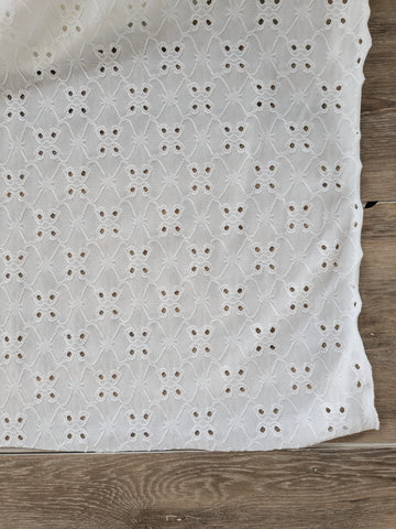 Ivory Eyelet Knit |Solid | By the Half Yard