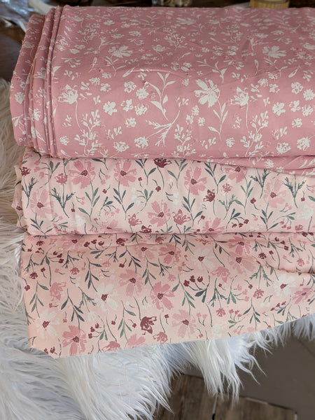 Wildflower Dreams | Polyester Diamond Swiss Dot |By the Half Yard
