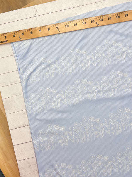 Elliana Rows of Wildflowers| Yummy Rib Knit|By the Half Yard