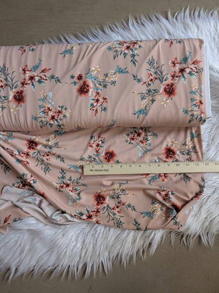 Salmon on Dusty Peach DTY | By the Half Yard