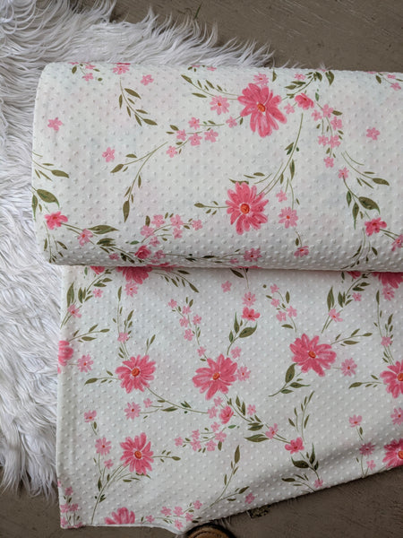 Summer Daisies | Swiss Dot Knit |By the Half Yard