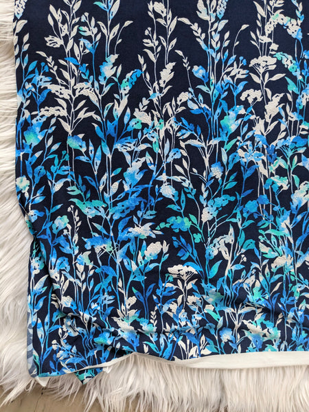 Blue & Turquoise Border on Navy DTY | By the Half Yard