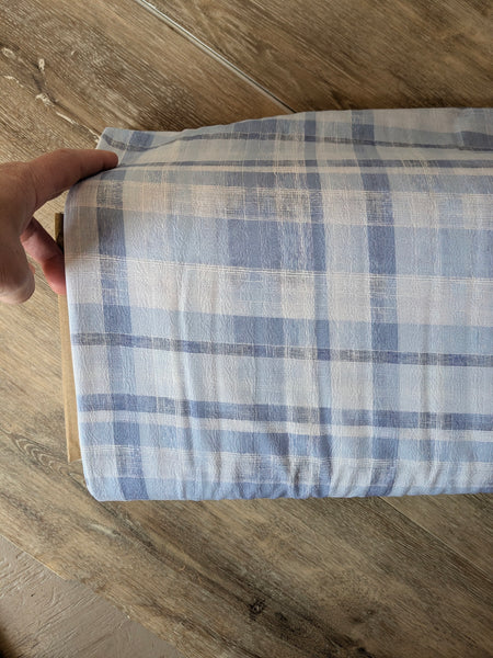 Variegated Plaids| Seersucker Poly Stretch | By the Half Yard