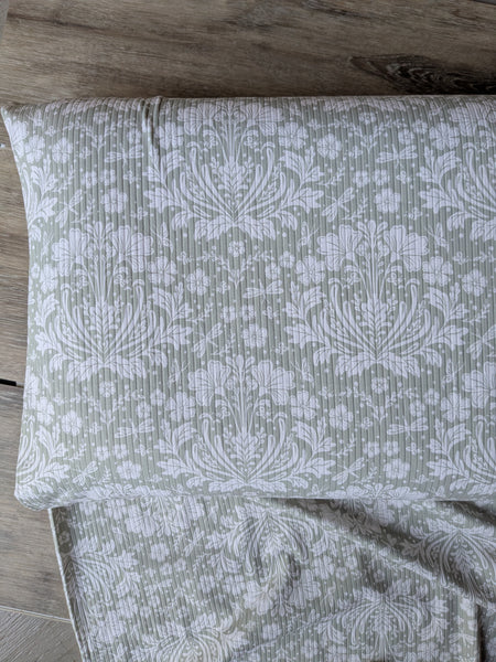 Garden Damask|Unbrushed Rib Knit|By the Half Yard