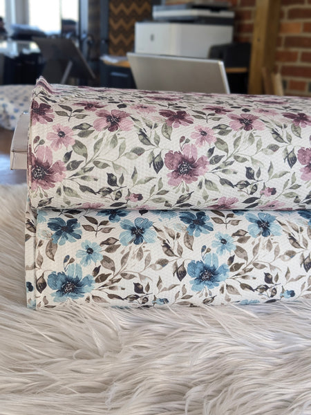 Watercolor Floral Dapple Knit |By the Half Yard