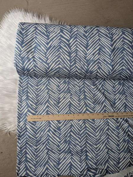 Herringbone Design |Unbrushed Rib Knit|By the Half Yard