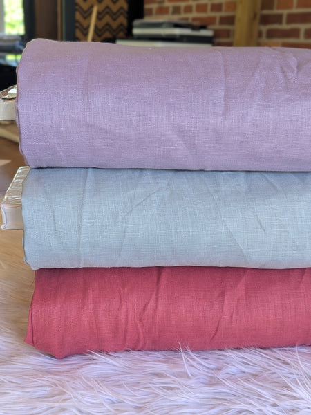 Stonewashed Organic 100% Linen | Solids | By the Half Yard