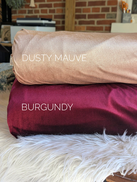 Burgundy Stretch Velvet|Solids |By the Half Yard