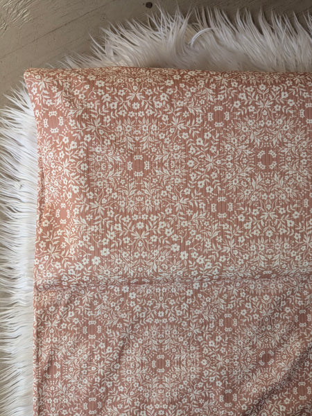 Copper Medallion Toss|Unbrushed Rib Knit|By the Half Yard (