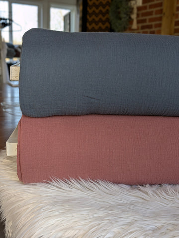 Double Gauze Cotton| Solids| By the Half Yard