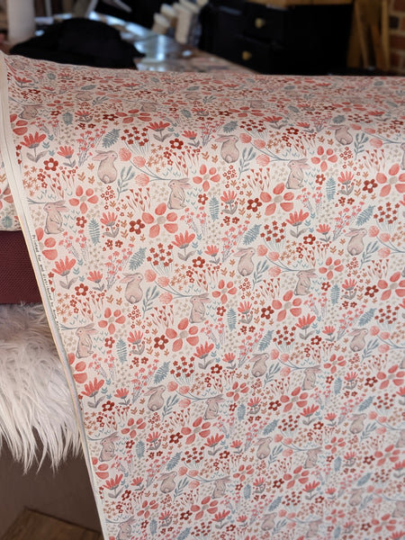 Bunnies on Cream• Eureka Jersey Knit|By the Half Yard