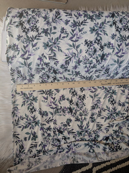 Purple & Black Leafy DTY | By the Half Yard