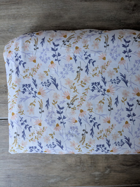 Where Small Flowers Grow| Polyester Diamond Swiss Dot |By the Half Yard