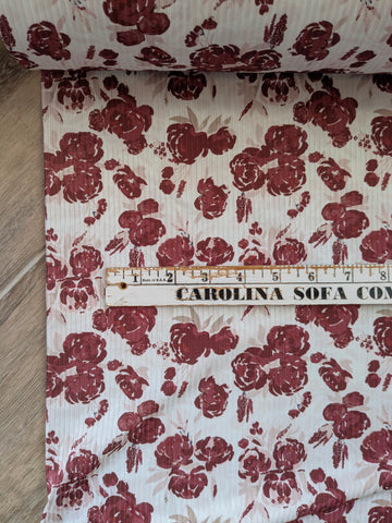 Custom Print |Watercolor Christmas Silhouette | Unbrushed Rib Knit|By the Half Yard