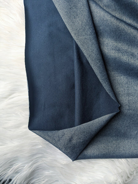 Navy Mock Denim Knit|Solids|By the Half Yard