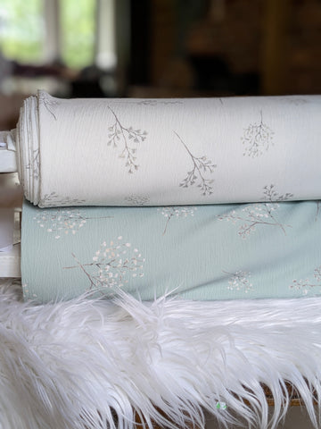 Sprigs on Crushed Polyester|By the Half Yard