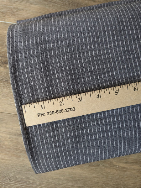 Polyester Pin Stripes Linen Look| By the Half Yard