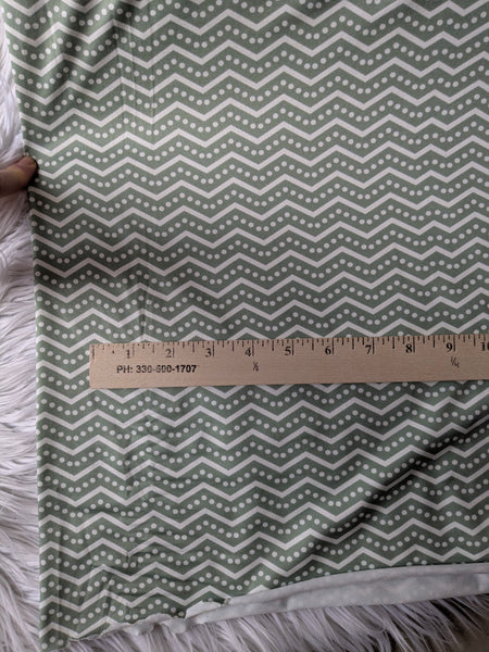 Olive Dotted Chevron DTY | By the Half Yard