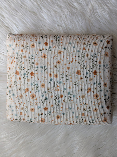 Vintage Wildflower Toss| Yummy Rib Knit|By the Half Yard