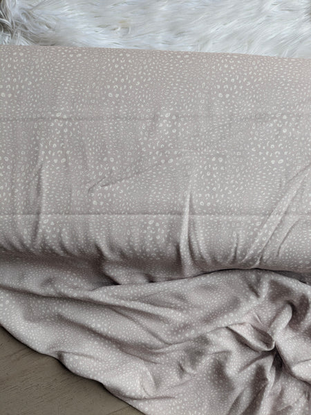 Custom Print| Neutral Animal Print| Linen Look Poly| By the Half Yard