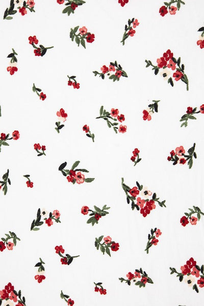 Cheery Spring Petite Stems|Double Brushed Poly|By the Half Yard