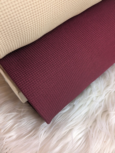 Mini Waffle Knit| Textured Solids|By the Half Yard