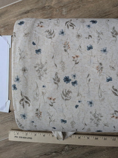 Wildflowers | Linen Rib Knit 54" wide | By the Half Yard