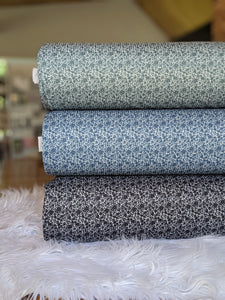 Custom Design| Inverted Micro Floral Print |Unbrushed Rib Knit|By the Half Yard