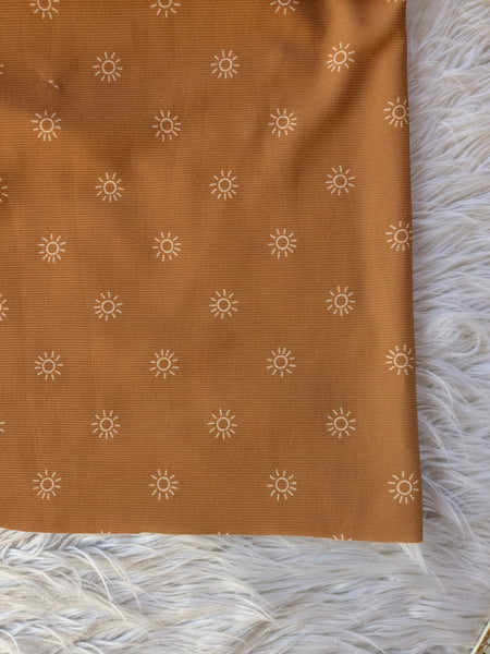 Suns on Butterscotch | Dobby Knit |By the Half Yard