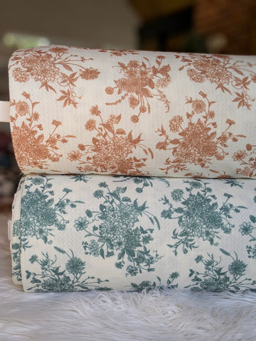 Custom Print| Stencil Bouquet | Missioni Knit| By the Half Yard