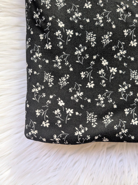 Black Petite Print | Double Brushed Poly|By the Half Yard