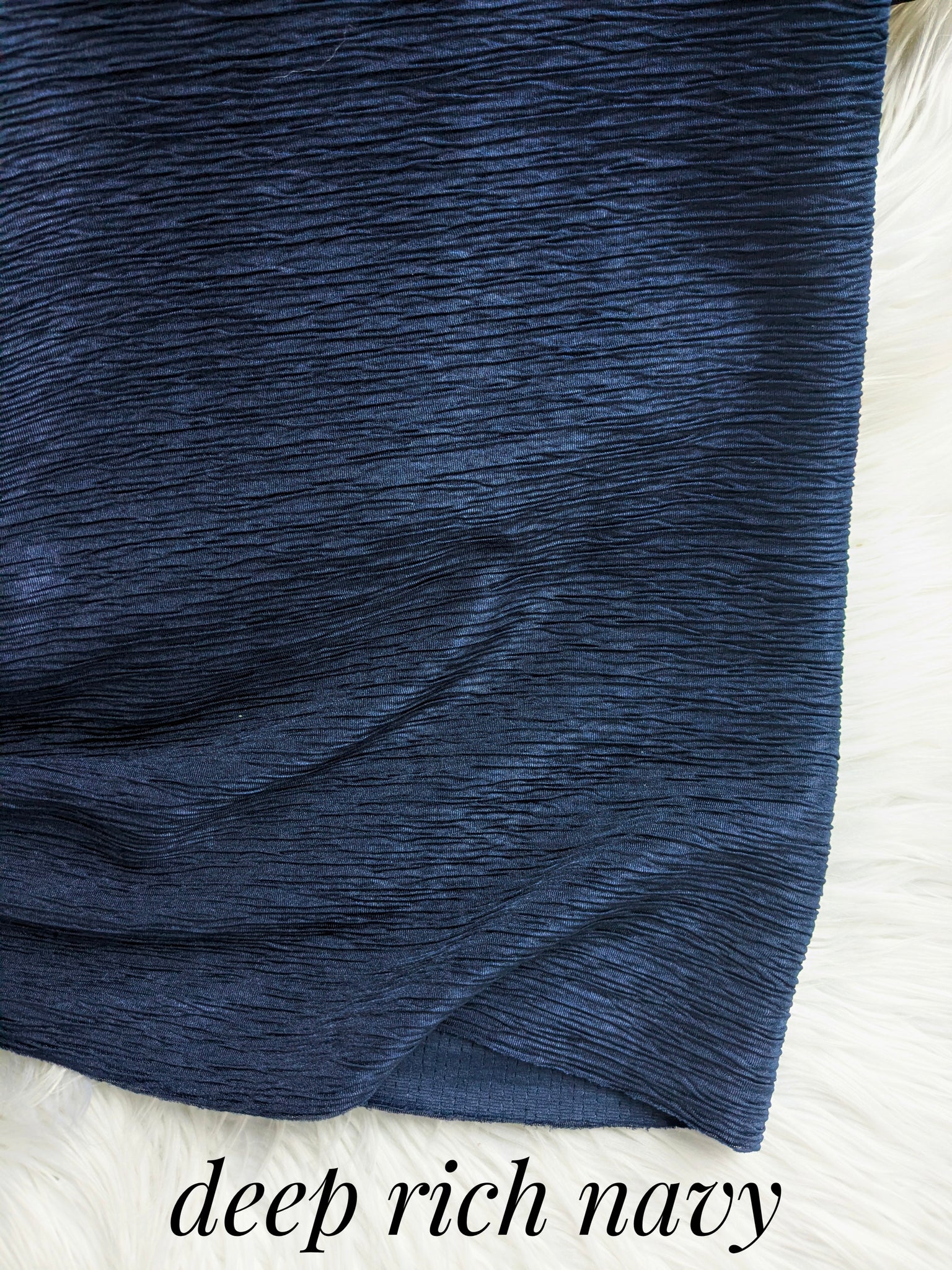 Deep Rich Navy|  Elegant Pearl Knit|Solids| By the Half Yard
