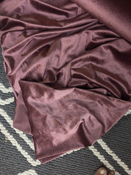 Mahogany Stretch Velvet|Solids |By the Half Yard