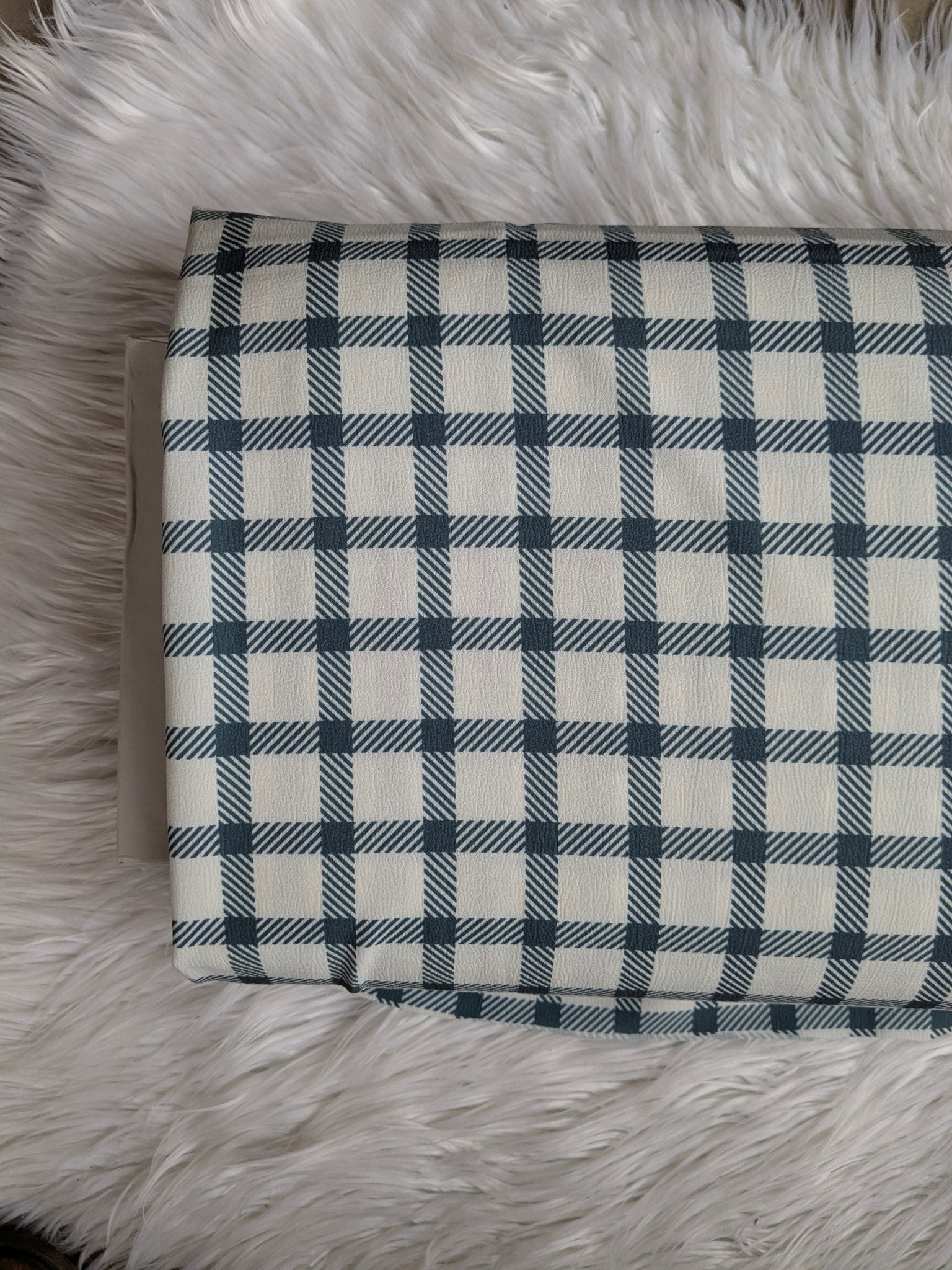 Custom Print|Spruce Plaid |Cloud Poly|  By the Half Yard