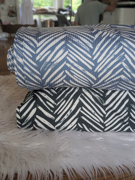 Herringbone Design |Unbrushed Rib Knit|By the Half Yard