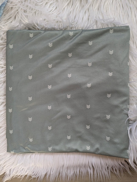 Sage Arrows  |Double Brushed Poly|By the Half Yard