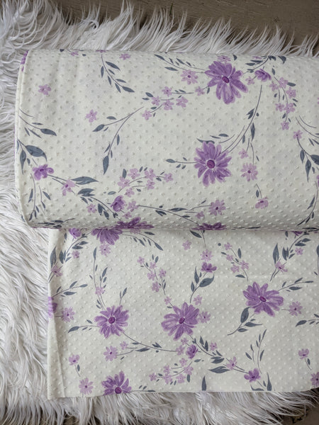 Summer Daisies | Swiss Dot Knit |By the Half Yard