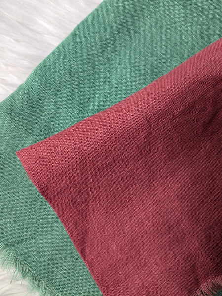 Summer Green Stonewashed Organic 100% Linen | Solids | By the Half Yard