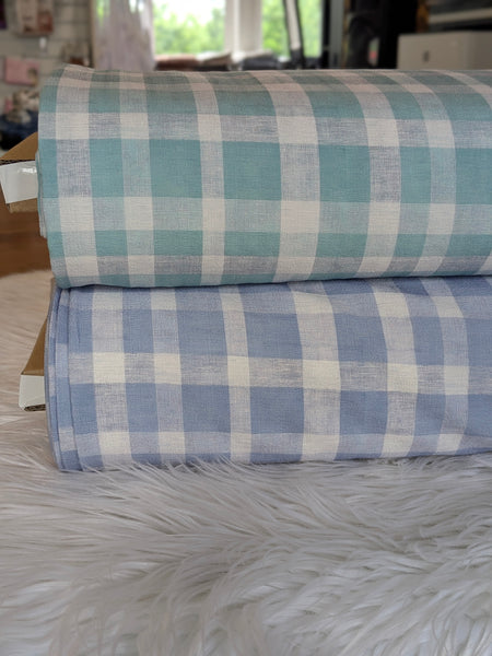 Plaids| Seersucker Poly Stretch | By the Half Yard