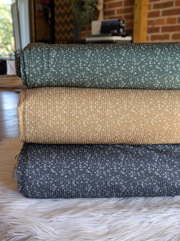 Custom Prints| Petite Ditsy Print| Unbrushed Rib Knit|By the Half Yard