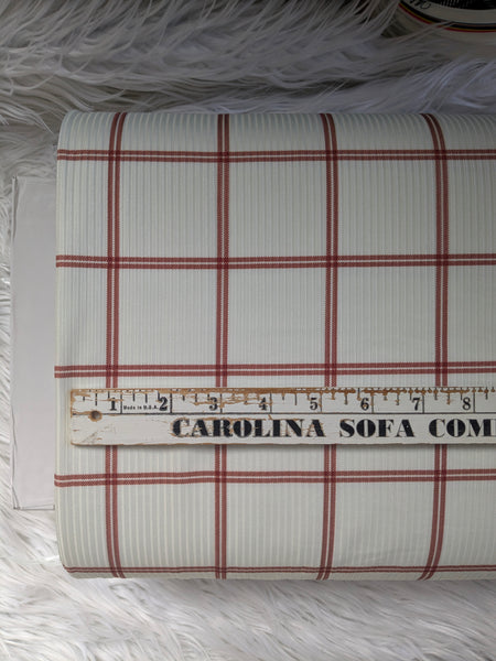 Custom Print | Windowpane Plaid | Unbrushed Rib Knit|By the Half Yard