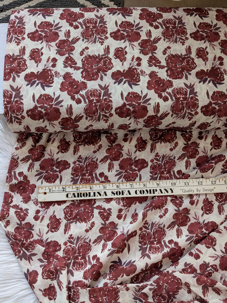 Custom Print | Christmas Watercolor Silhouette| Bubble Crepe|By the Half Yard