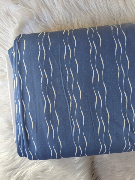 Cirrus in Blue• Eureka Jersey Knit|By the Half Yard