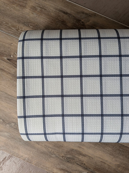 Custom Print |Black Windowpane|  Textured Missioni Knit| By the Half Yard